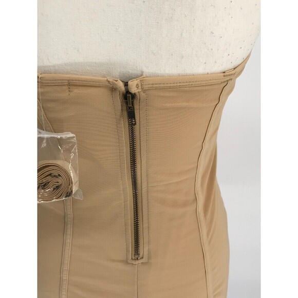 Urban Outfitters UO Bari‎ Strapless Corset Mini Dress Beige Size Small - Picture 6 of 13